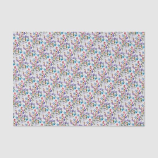 ELEGANT EN WHIMSICAL FLORAL PATTERN TISSUEPAPIER (Voorkant)