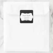 Elegant en wiskundig zwart bord vierkante sticker (Tas)