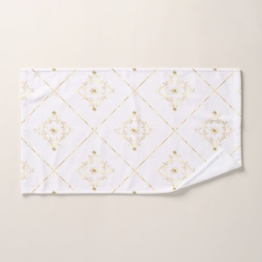 ELEGANT EN WITTE GOLD BATHROOM TOWEL SET BAD HANDDOEK (Handdoek)