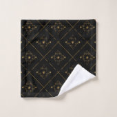 ELEGANT EN  ZWART GOLD BATHROOM TOWEL SET BAD HANDDOEK (Wasdoekje)