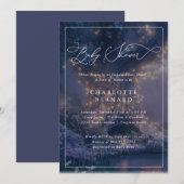 Elegant Enchanted Forest Baby shower Invitation Kaart (Voorkant / Achterkant)