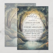 Elegant Enchanted Forest Celebration uitnodiging (Voorkant / Achterkant)