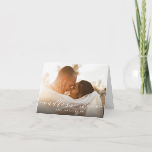 Elegant Endless Love Bruiloft Dank u kaart