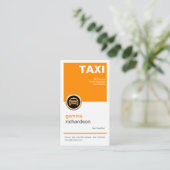Elegant Energetic Simple Square Placard Taxi Visitekaartje (Staand voorkant)