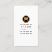 Elegant Energetic Simple Square Placard Taxi Visitekaartje (Achterkant)