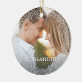 Elegant Engaged Photo Ornament (Links)