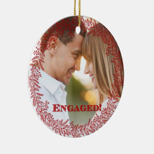 Elegant Engaged Photo Ornament (Rechts)