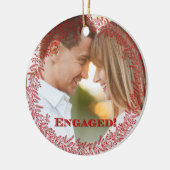 Elegant Engaged Photo Ornament (Links)