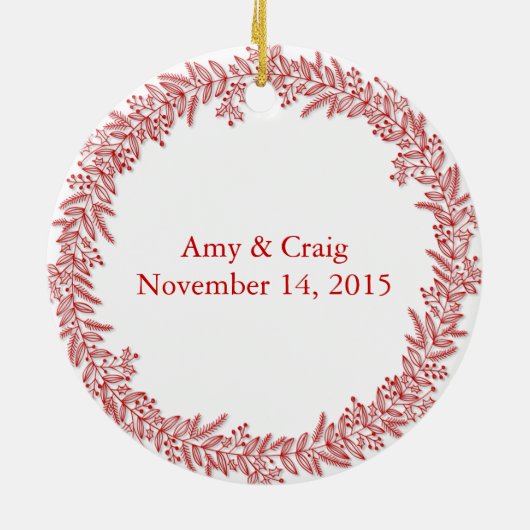 Elegant Engaged Photo Ornament (Achterkant)