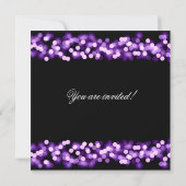 Elegant Engagement Party Gold Hollywood Paars Kaart (Achterkant)