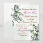Elegant Engagement Party Invitation Card Kaart (Voorkant / Achterkant)