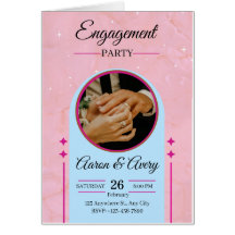 Elegant Engagement Party Invitation with Photo – M
