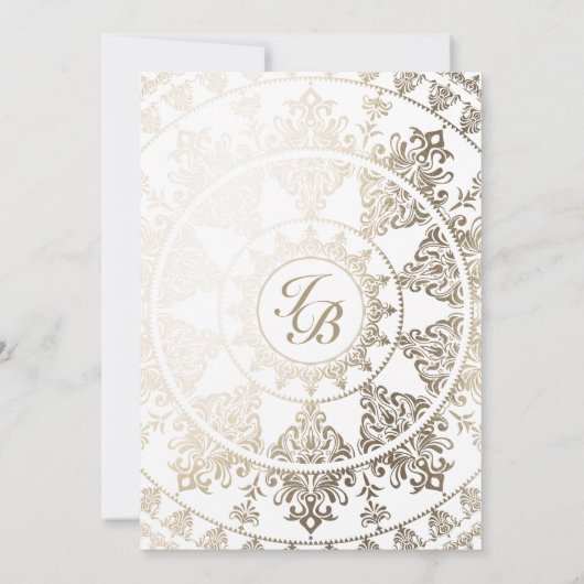 Elegant Engagement Party Invitations Gold Foil Kaart (Achterkant)