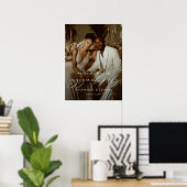 Elegant engagement party welcome photo poster (Thuiskantoor)