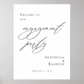 Elegant Engagement Party welcome Poster (Voorkant)