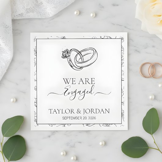 Elegant Engagement Ring We Are Engaged Custom  Servet