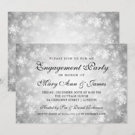 Elegant Engagement Winter Wonderland Silver Kaart