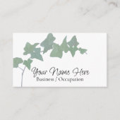 Elegant Engels klimop botanisch groen Visitekaartje (Voorkant)