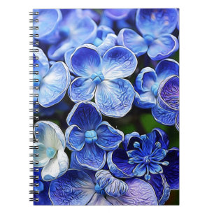 Elegant Engels Land Tuin Blauw paarse lila Notitieboek