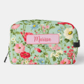 Elegant Engels Land Wildflower gepersonaliseerd Toilettasje (Achterkant)