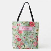Elegant Engels Land Wildflower gepersonaliseerd Tote Bag (Voorkant)