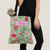 Elegant Engels Land Wildflower gepersonaliseerd Tote Bag (Dichtbij)