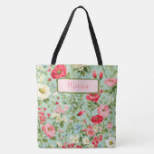 Elegant Engels Land Wildflower gepersonaliseerd Tote Bag (Voorkant)