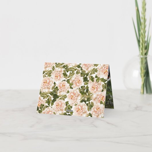 Elegant Engels Roos krans foto Moederdag Kaart (Achterkant)