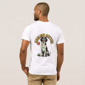 Elegant Engels Setter Portret T-shirt (Achterkant volledig)