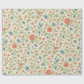 Elegant Engels Shabby Chic Floral Art Pattern Cadeaupapier (Vlak)