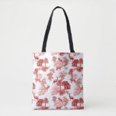 Elegant  Engels Toile Woodland Deer Fox Tote Bag (Voorkant)