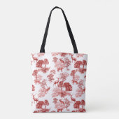 Elegant  Engels Toile Woodland Deer Fox Tote Bag (Achterkant)