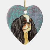 Elegant English Speelgoed Spaniel Keramisch Ornament (Rechts)