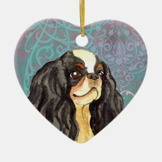Elegant English Speelgoed Spaniel Keramisch Ornament (Voorkant)