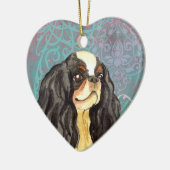 Elegant English Speelgoed Spaniel Keramisch Ornament (Links)