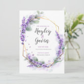 Elegant English Waterverf Floral Wedding Kaart (Staand voorkant)