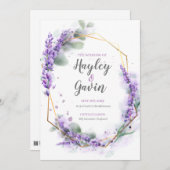 Elegant English Waterverf Floral Wedding Kaart (Voorkant / Achterkant)