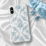 Elegant Engraved Blue and White Floral Toile Case-Mate iPhone Case<br><div class="desc">Elegant  geïnspireerd,  gegraveerd met een stoffig blauw floreel patroon met rozen,  wijnstokken en rollen op een witte achtergrond. Het naadloze patroon kan omhoog of omlaag worden geschraapt.</div>