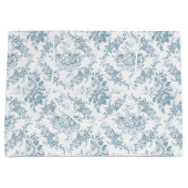 Elegant Engraved Blue and White Floral Toile Groot Cadeauzakje (Voorkant)