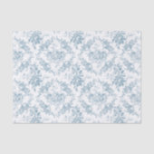Elegant Engraved Blue and White Floral Toile Tissuepapier (Voorkant)