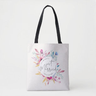 Elegant enkel Gehuwd Huwelijk Canvas tas