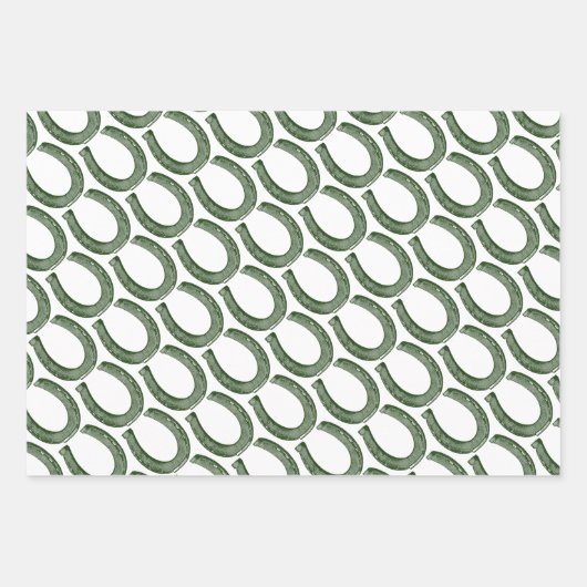 Elegant  Equestriaans Hoefijzer Gifting Inpakpapier Vel (Voorkant 3)