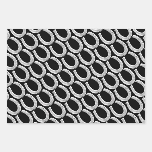 Elegant  Equestriaans Hoefijzer Gifting Inpakpapier Vel (Voorkant 2)