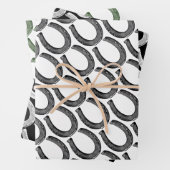 Elegant  Equestriaans Hoefijzer Gifting Inpakpapier Vel (In situ)