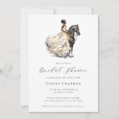 Elegant Equestrian Bride Horse Vrijgezellenfeest Kaart (Voorkant)