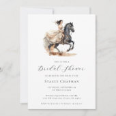 Elegant Equestrian Bride Horse Vrijgezellenfeest Kaart (Voorkant)