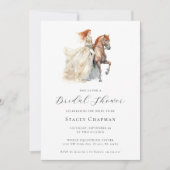 Elegant Equestrian Bride Horse Vrijgezellenfeest Kaart (Voorkant)