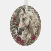 Elegant Equestrian Christmas  Glas Ornament (Voorkant Rechts)
