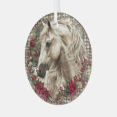 Elegant Equestrian Christmas  Glas Ornament (Voorkant links)