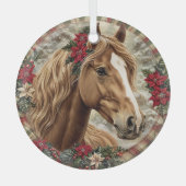 Elegant Equestrian Christmas Glas Ornament (Voorkant)